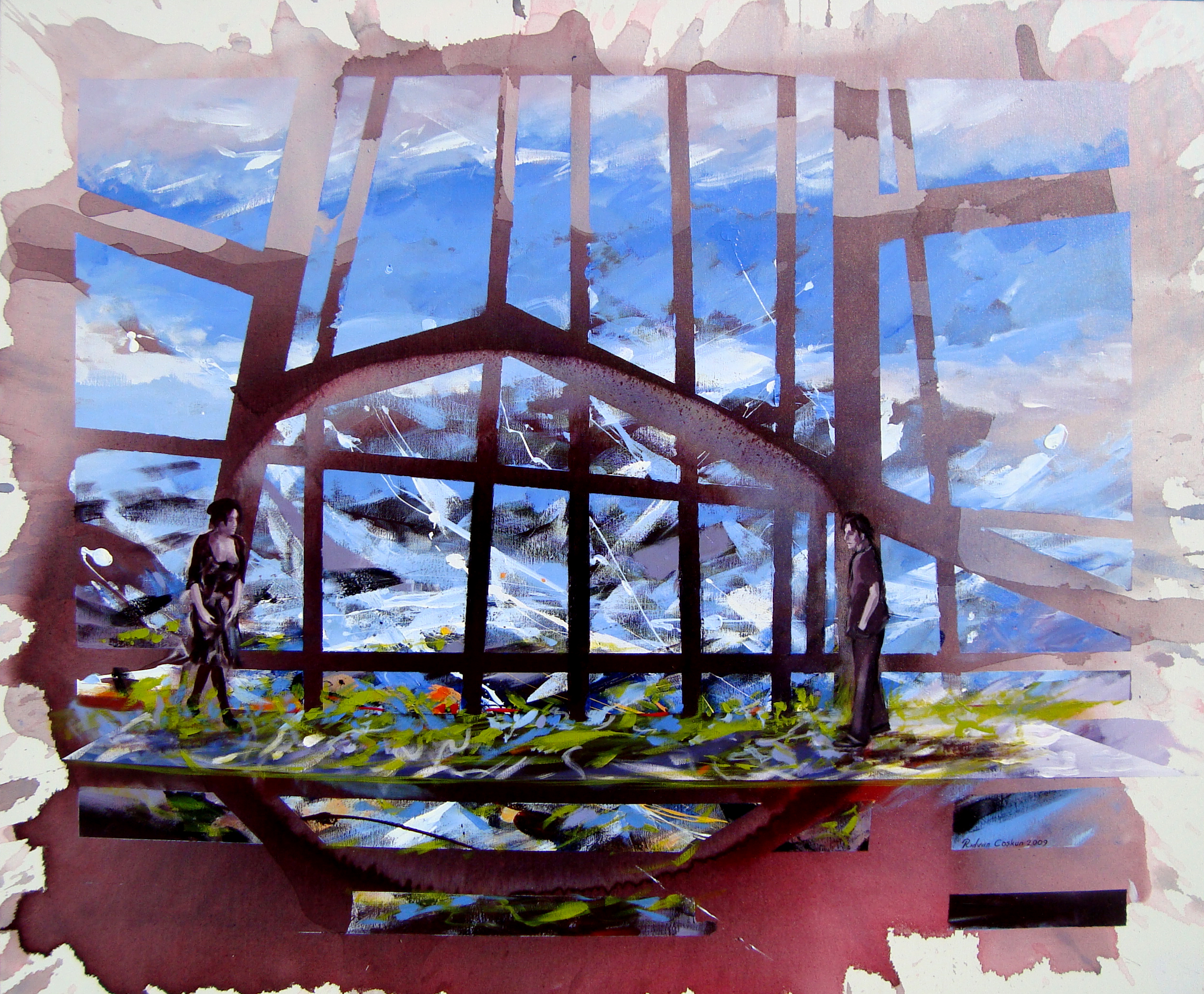 Tual Üzerine Akrilik 'Buluşma' 100x120cm 2009